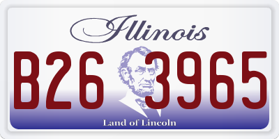 IL license plate B263965