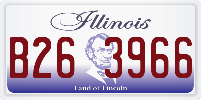 IL license plate B263966