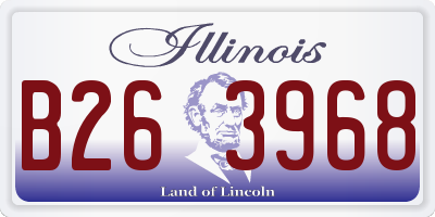 IL license plate B263968