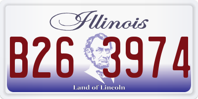IL license plate B263974