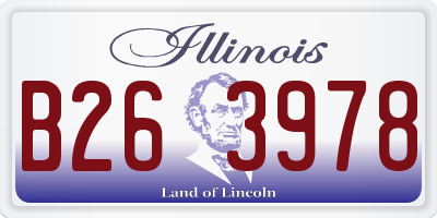 IL license plate B263978