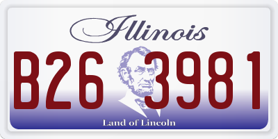 IL license plate B263981