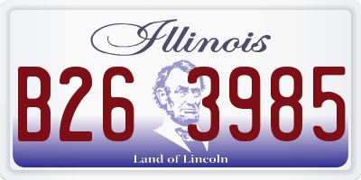 IL license plate B263985