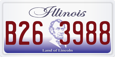 IL license plate B263988
