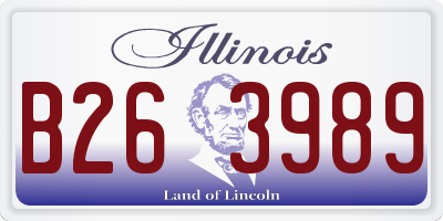 IL license plate B263989