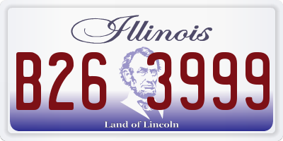 IL license plate B263999