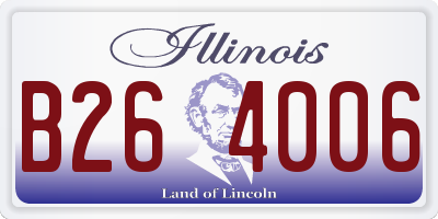 IL license plate B264006