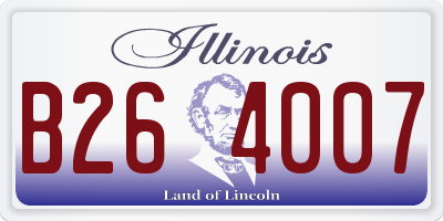 IL license plate B264007