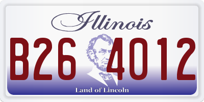 IL license plate B264012