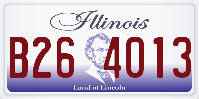 IL license plate B264013