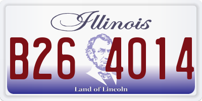 IL license plate B264014