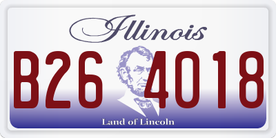 IL license plate B264018