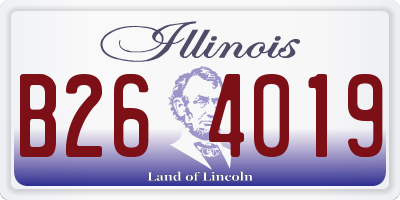 IL license plate B264019