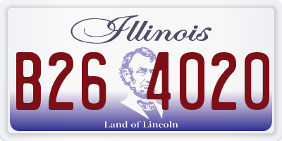 IL license plate B264020