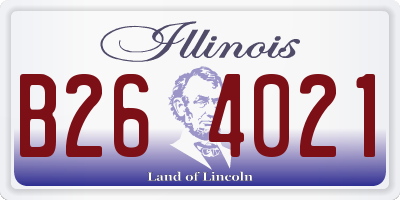 IL license plate B264021