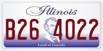IL license plate B264022