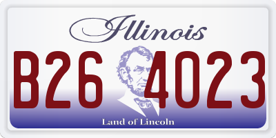 IL license plate B264023
