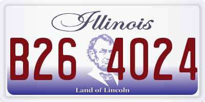 IL license plate B264024