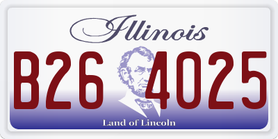IL license plate B264025