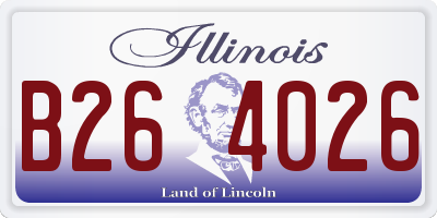 IL license plate B264026