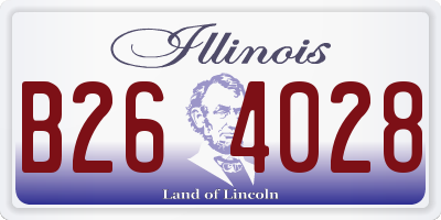 IL license plate B264028