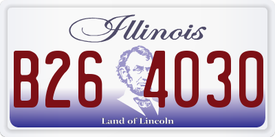 IL license plate B264030