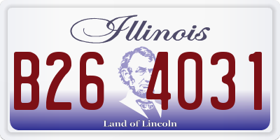 IL license plate B264031