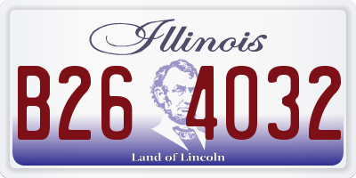 IL license plate B264032