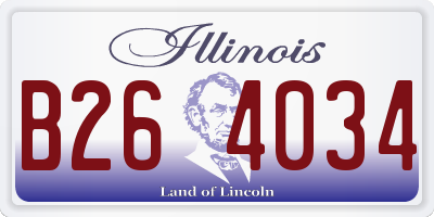 IL license plate B264034