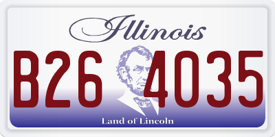 IL license plate B264035