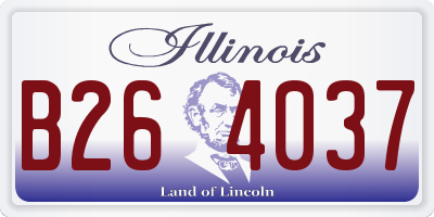 IL license plate B264037