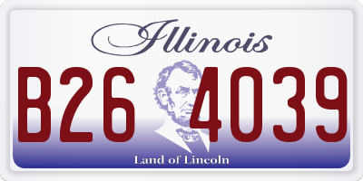 IL license plate B264039