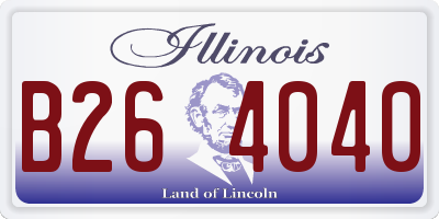 IL license plate B264040