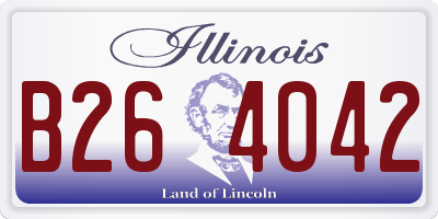 IL license plate B264042