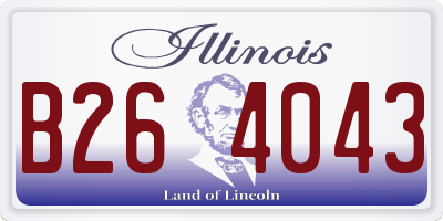 IL license plate B264043