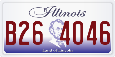 IL license plate B264046
