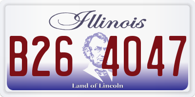 IL license plate B264047