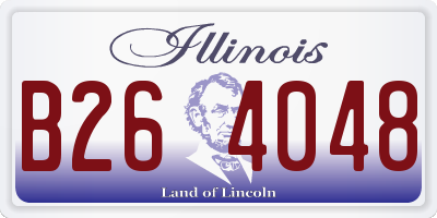 IL license plate B264048