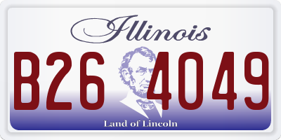 IL license plate B264049