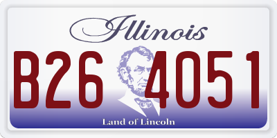 IL license plate B264051