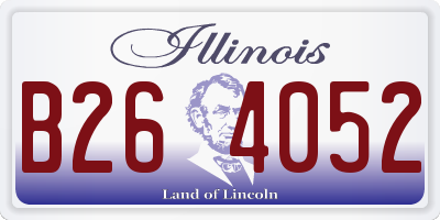 IL license plate B264052