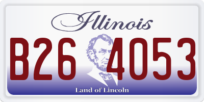 IL license plate B264053