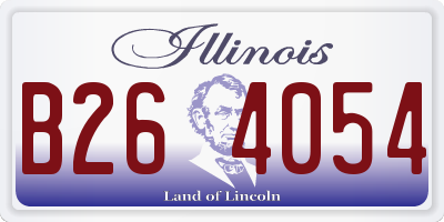 IL license plate B264054