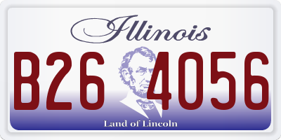 IL license plate B264056