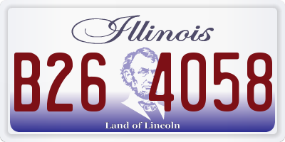 IL license plate B264058