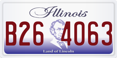 IL license plate B264063