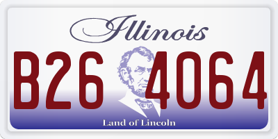 IL license plate B264064