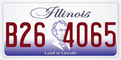 IL license plate B264065