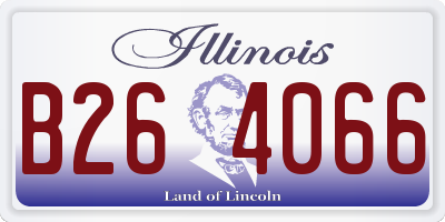 IL license plate B264066