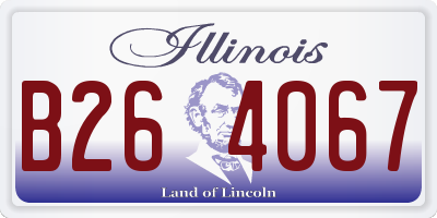 IL license plate B264067